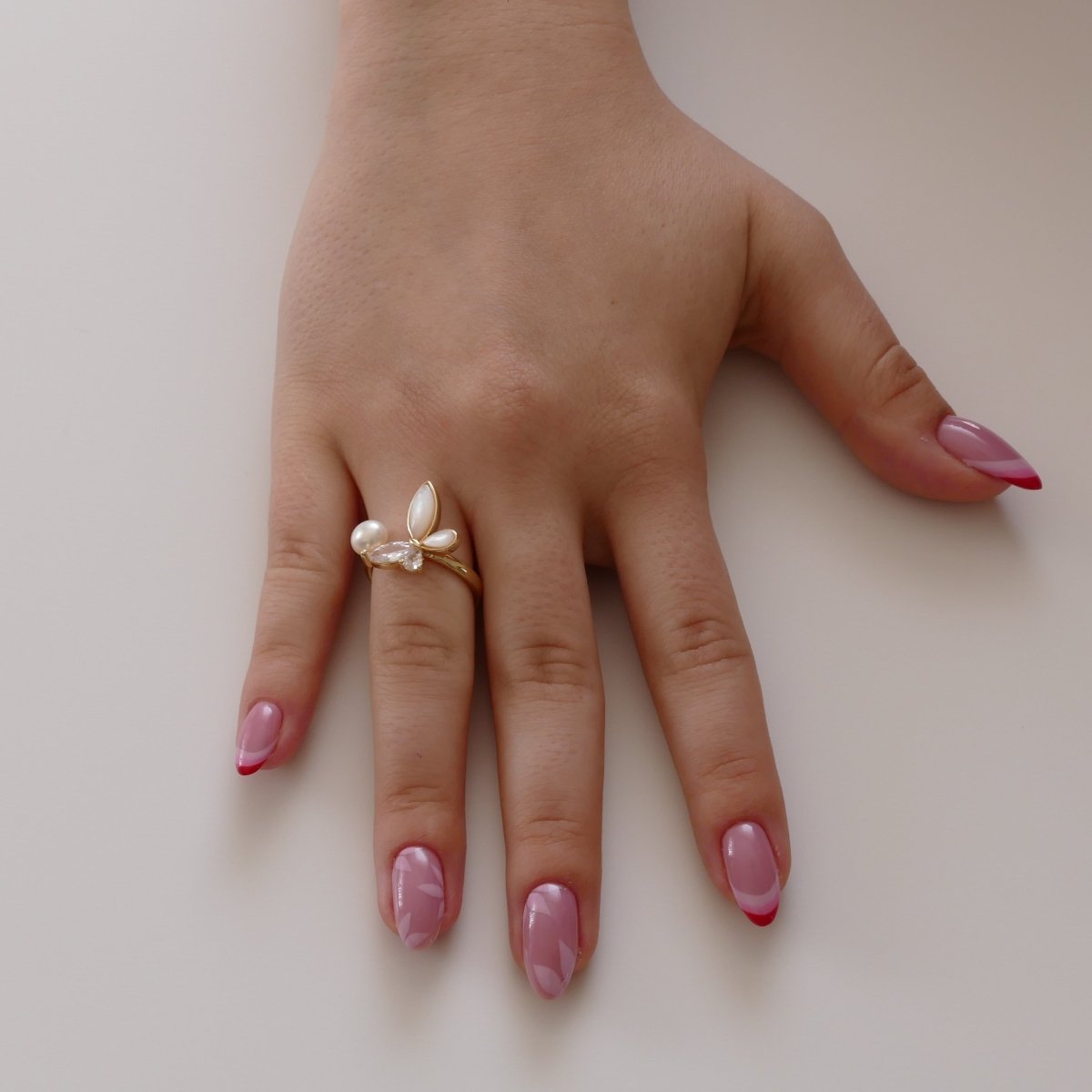 Édesvízi gyöngy gyűrű - Lustra Bella - Alkalmi Gyöngy gyűrűk