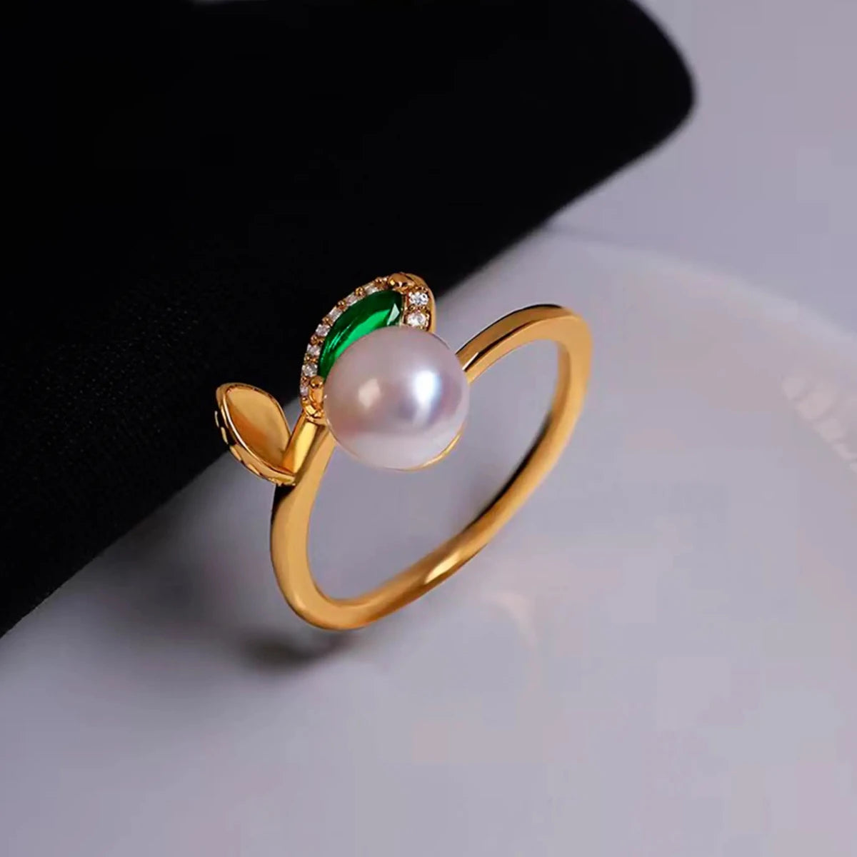 Flower Bud - édesvízi gyöngy gyűrű - Lustra Bella - Hétköznapi gyűrűk