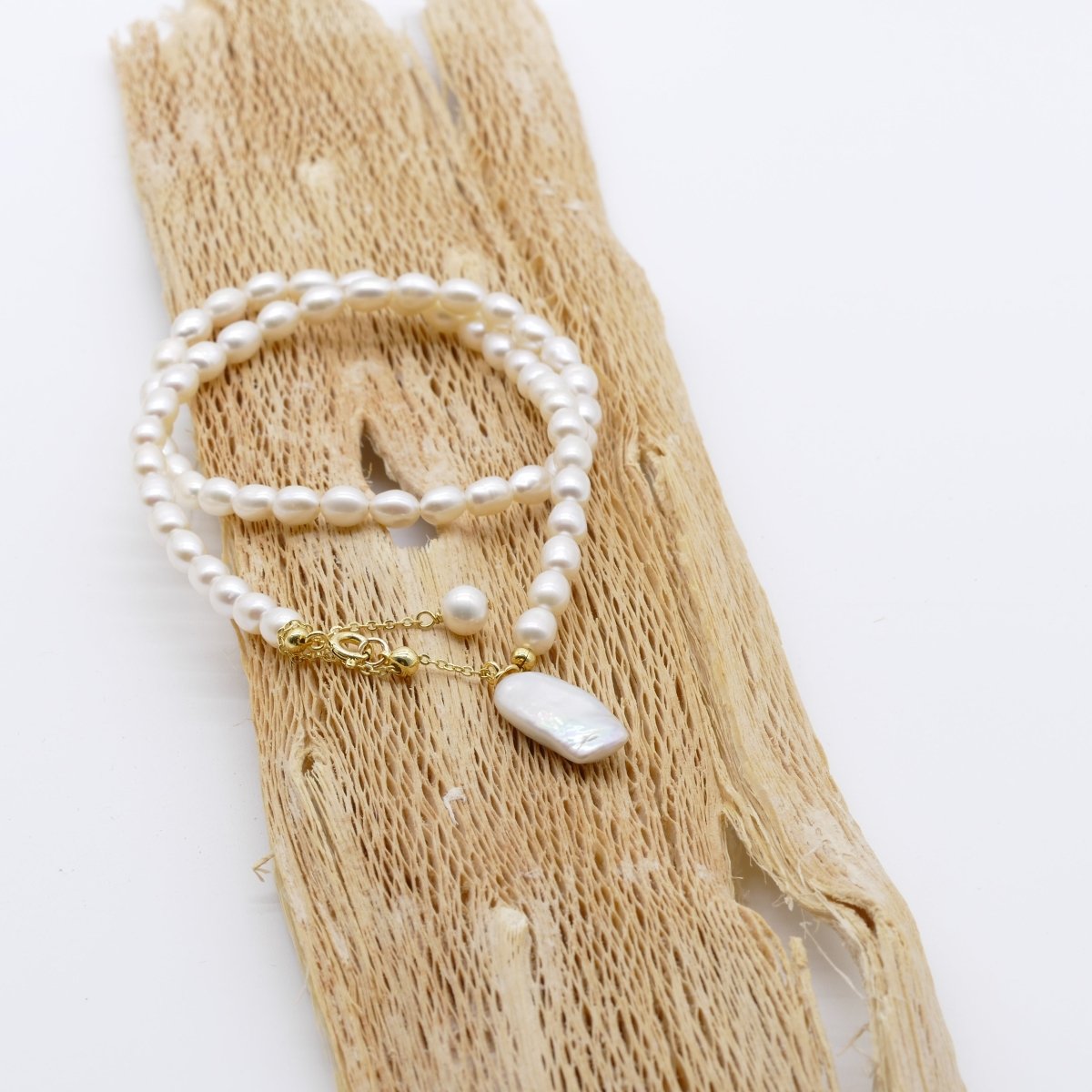 Édesvizi gyöngy nyaklánc - Lustra Bella - Alkalmi gyöngy fülbevalók