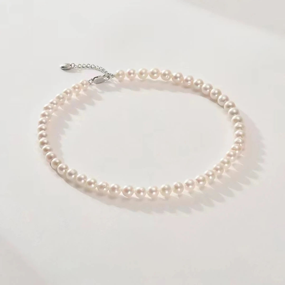 Champagne Elegance - édesvízi gyöngy nyaklánc - Lustra Bella - Alkalmi Gyöngy nyakláncok